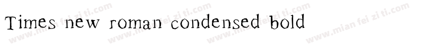 Times new roman condensed bold字体转换